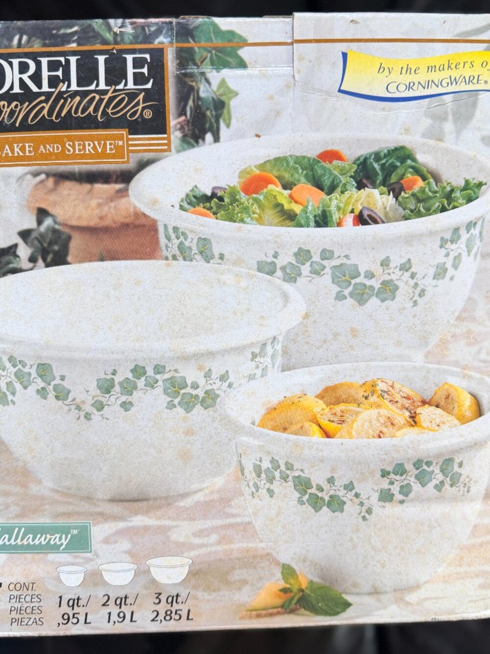 Corelle Callaway Ivy 3-Piece Mixing/Serving Bowl Set